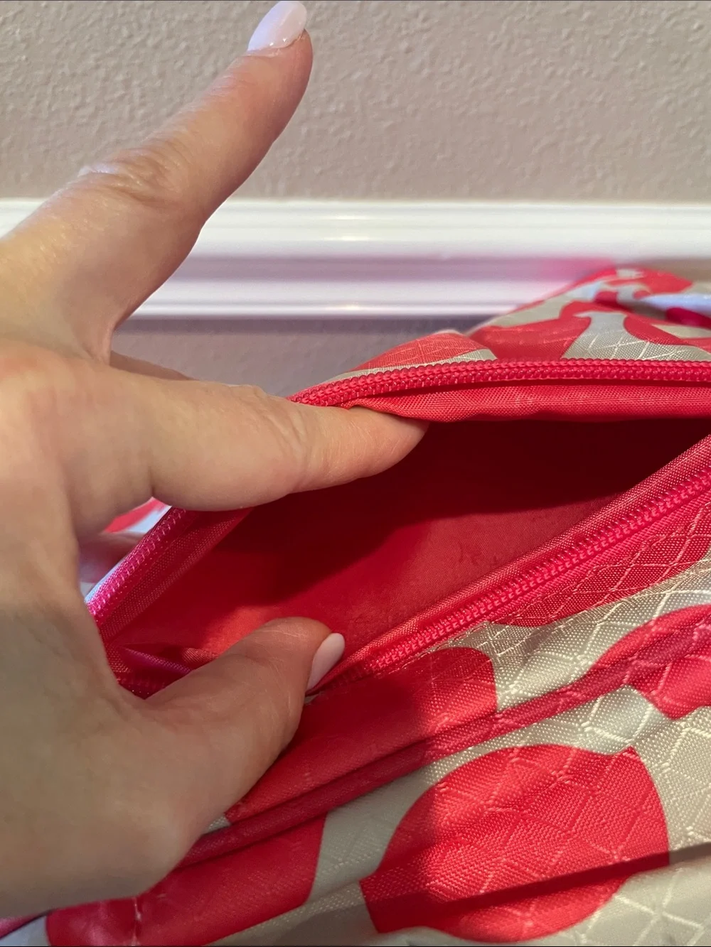 Thirty-One Her Deluxe Backpack Mod Coral Pink Polka Dot